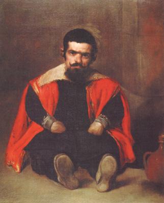 Diego Velazquez Portrait d'un nain assis a Terre aupres d'une cruche (don Sebastian de Morra) (df02) oil painting picture